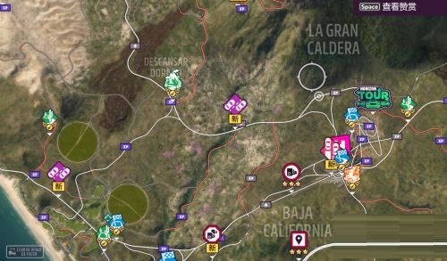 极限竞速：地平线5游戏中快速查看当前地理位置和赛道信息的方法是什么？